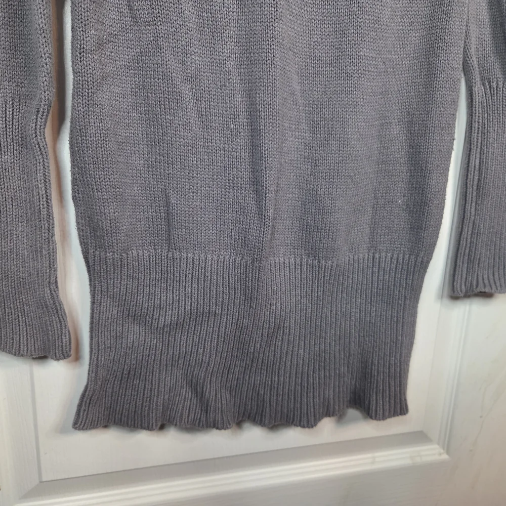 VTG Y2K Guess Charcoal Cowl Neck Sweater Dress Size Med. - Picture 4 of 11